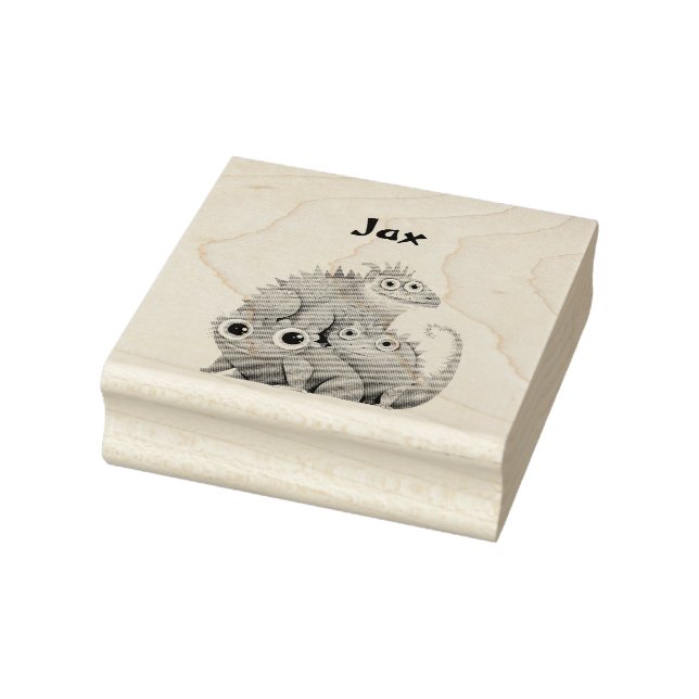 Personalized Lizard Rubber Stamp (Stamp)