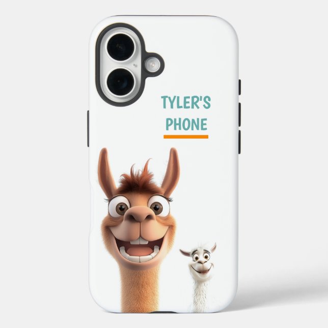 Personalized Llama with Name Case-Mate iPhone Case (Back)