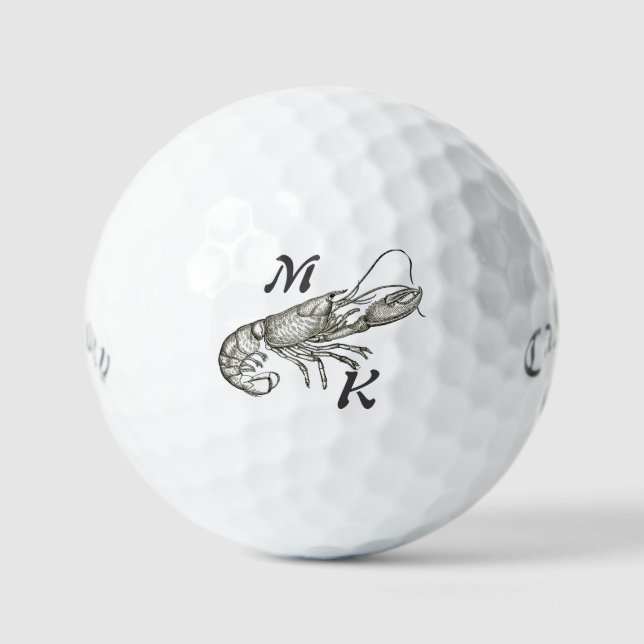 Personalized Lobster Design Callaway Golf Balls (Front)