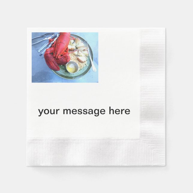 personalized lobster napkins (Front)