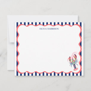 Personalized Lobster Notecards Custom stationery