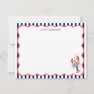 Personalized Lobster Notecards | Custom stationery