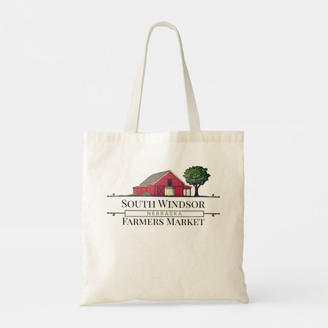 Personalized Local Farmers Market Tote Bag (Back)