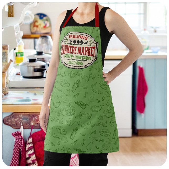 Personalized Locally Grown Garden Farmers Market Apron (Creator Uploaded)