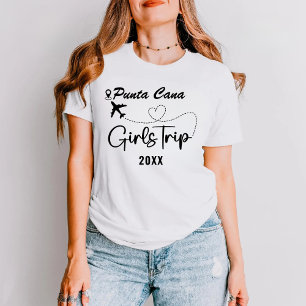 Personalized Location Girls Trip Women Travel T-Shirt