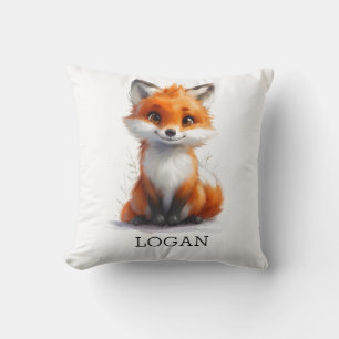 Personalized Logan Fox Cub Pillow