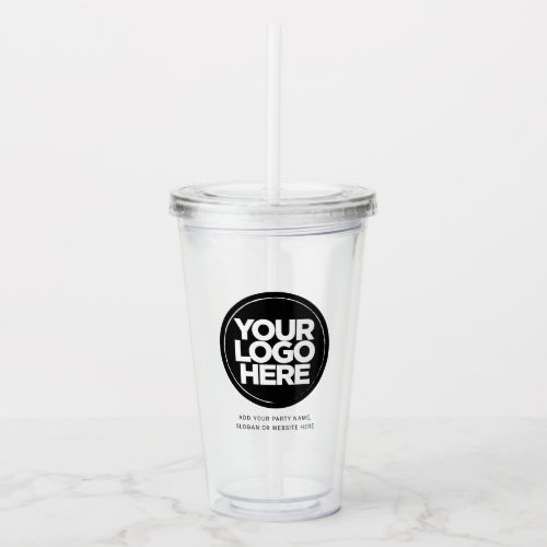 Personalized Logo and Text Acrylic Tumbler