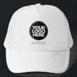 Personalized Logo and Text Baseball Trucker Hat<br><div class="desc">Create your very own corporate Trucker Hat! Our sleek and contemporary template comes in a variety of colors, offering full customization options to showcase your business logo, chosen photograph or image. Enhance personalization by adding your name, company slogan or moniker, promotional Instagram handle, or any personalized text of your choice....</div>