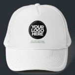 Personalized Logo and Text Baseball Trucker Hat<br><div class="desc">Create your very own corporate dark green Trucker Hat! Our sleek and contemporary template comes in a variety of colors, offering full customization options to showcase your business logo, chosen photograph or image. Enhance personalization by adding your name, company slogan or moniker, promotional Instagram handle, or any personalized text of...</div>