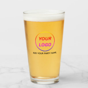 Personalized Logo and Text Beer Glasses