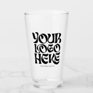 Personalized Logo and Text Beer Glasses