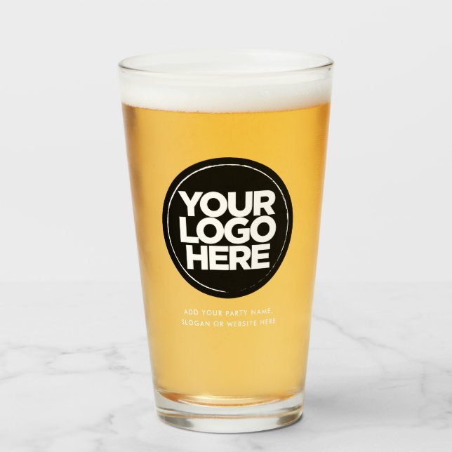 Personalized Logo and Text Beer Glasses (Front Filled)