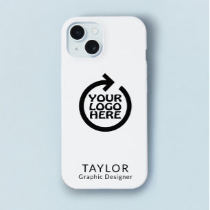 Personalized Logo and Text Business iPhone 15 Case