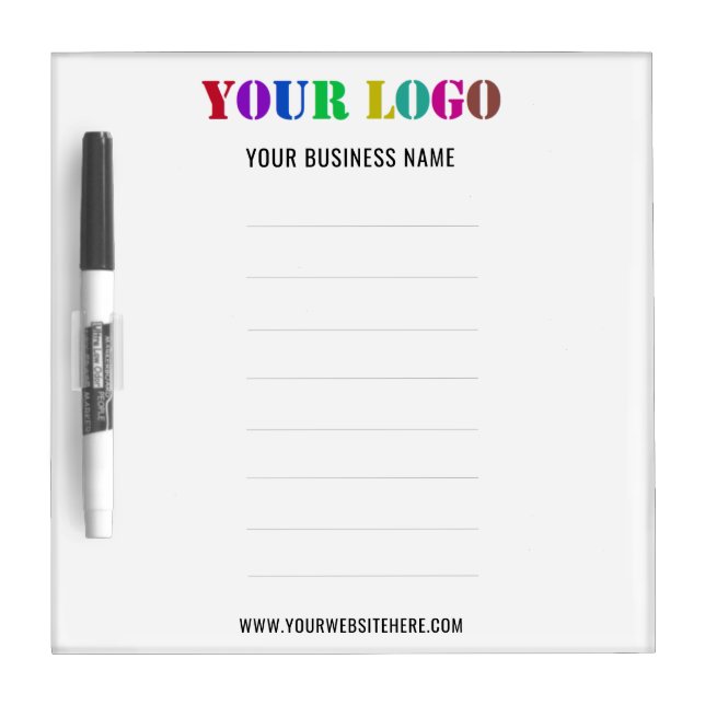 Personalized Logo and Text Company Dry Erase Board (Front)