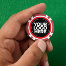 Personalized Logo and Text Cool Red Poker Chips