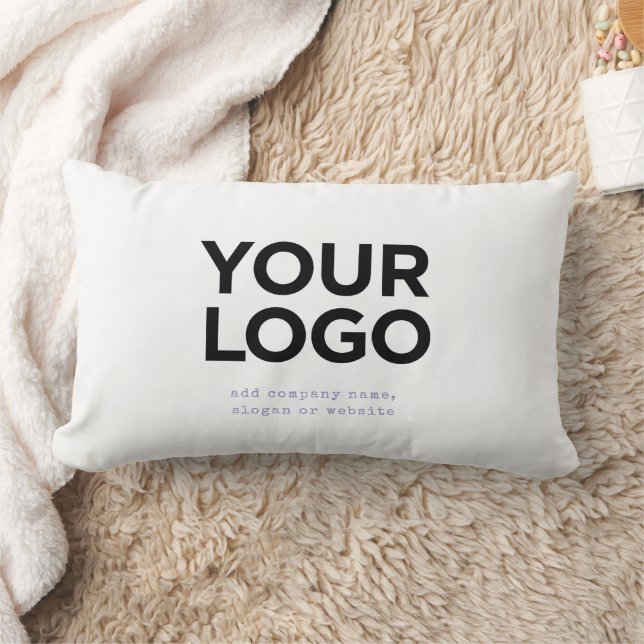 Personalized Logo and Text Corporate Lumbar Pillow (Blanket)