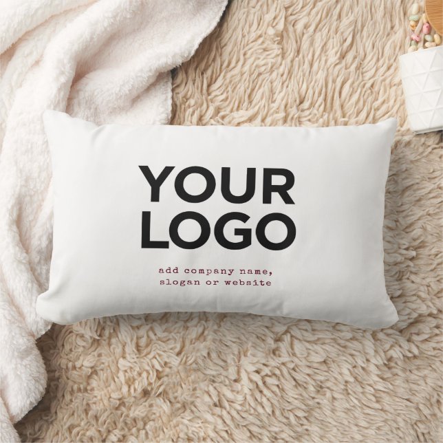 Personalized Logo and Text Corporate Lumbar Pillow (Blanket)