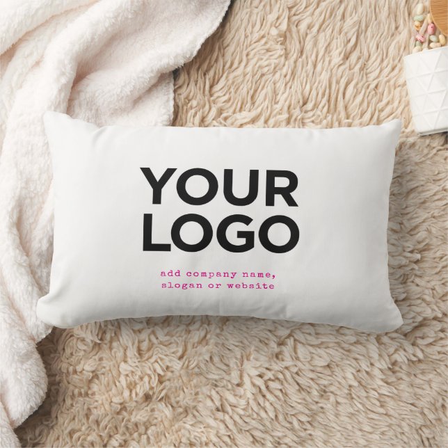 Personalized Logo and Text Corporate Lumbar Pillow (Blanket)