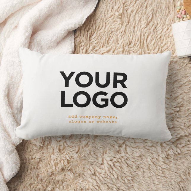 Personalized Logo and Text Corporate Lumbar Pillow (Blanket)