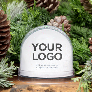 Personalized Logo and Text Corporate Snow Globe