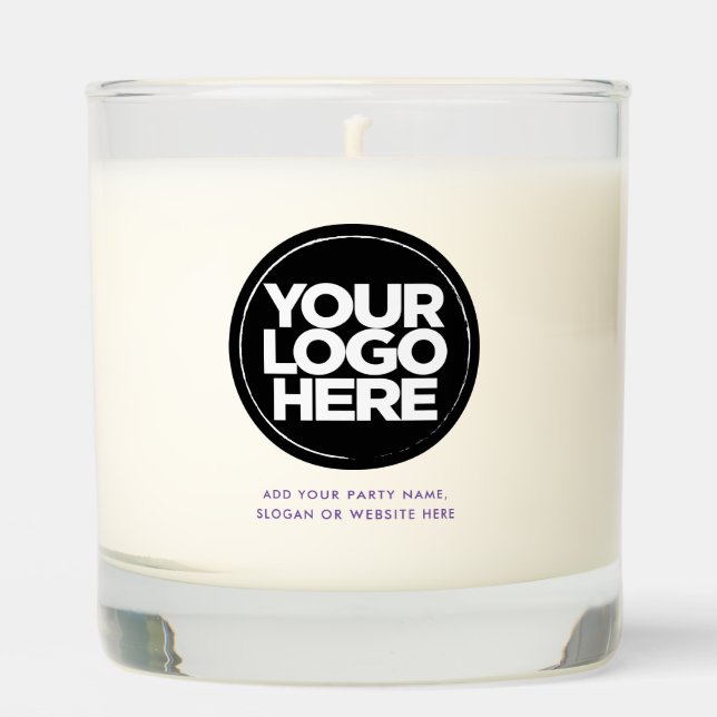 Personalized Logo and Text Party Scented Candle (Front)