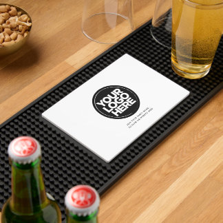 Personalized Logo and Text Whiskey Coffee Bar Mat