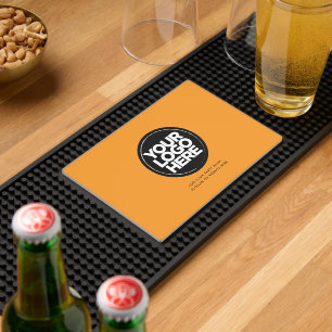 Personalized Logo and Text Whiskey Coffee Bar Mat