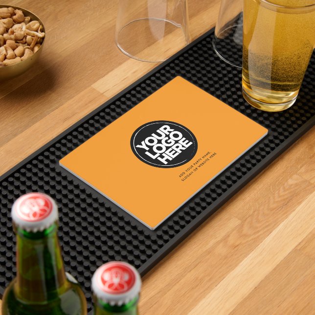Personalized Logo and Text Whiskey Coffee Bar Mat (Insitu (Bar 2))