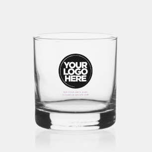 Personalized Logo and Text Whiskey Glasses