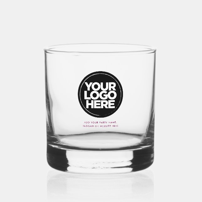 Personalized Logo and Text Whiskey Glasses (Front)