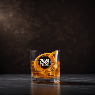 Personalized Logo and Text Whiskey Glasses