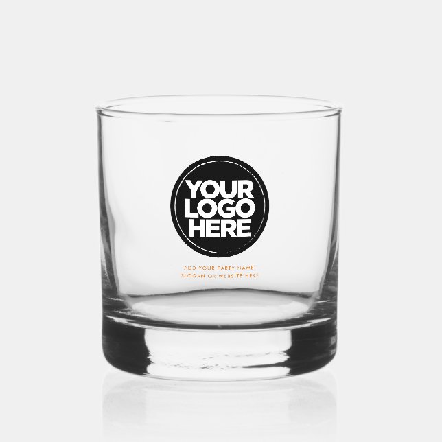Personalized Logo and Text Whiskey Glasses (Front)
