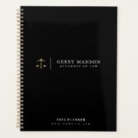 personalized logo black business planner