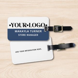 Personalized Logo Blue Luggage Tag