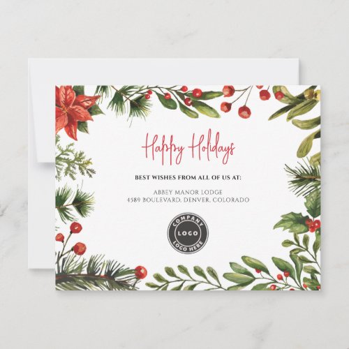 Personalized Logo Business Christmas Holidays Card