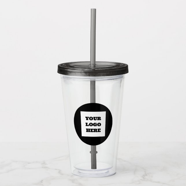 Personalized Logo Business Company Script Acrylic Tumbler (Front)