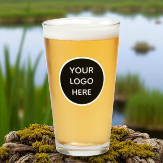 Personalized Logo Business Company Script Beer Glass