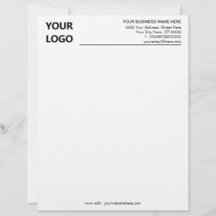 Personalized Logo Business Name Info Letterhead
