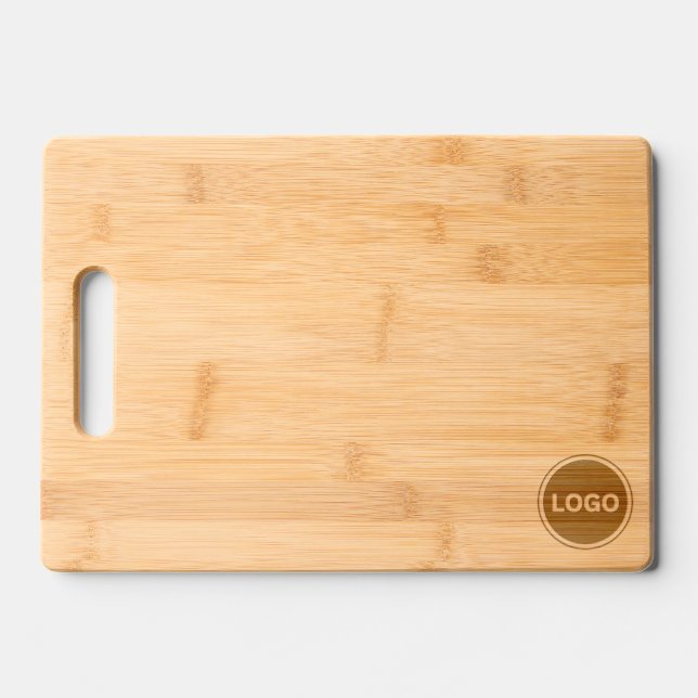 Personalized Logo Business Wood Engraved Cutting Board (Front)