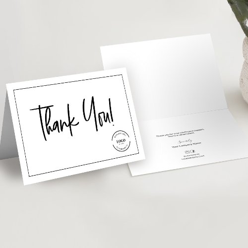 Personalized Logo Client Appreciation folded Thank You Card