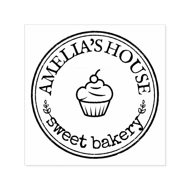 Personalized Logo Custom Rustic Self-inking Stamp (Design)