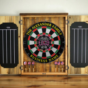 Personalized Logo & Custom Text Business Company Dart Board