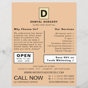 Personalized Logo, Dentistry, Dentist Advertising Flyer