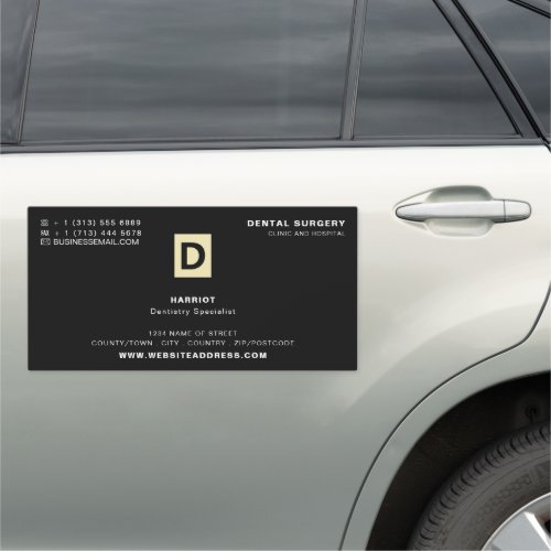 Personalized Logo Dentistry Dentist Car Magnet