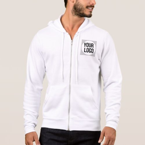 Personalized logo design on full zip hoodie