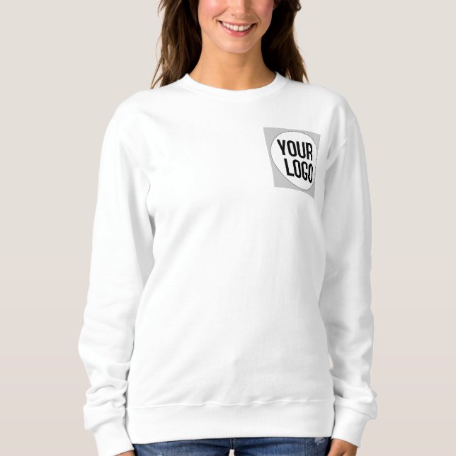 Personalized logo design on women's sweat shirt (Front)