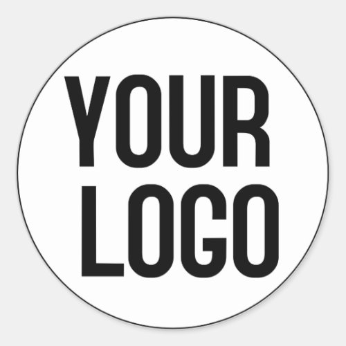 Personalized logo design template on classic round sticker