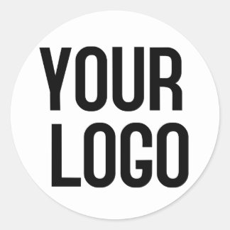 Personalized logo design template on classic round sticker