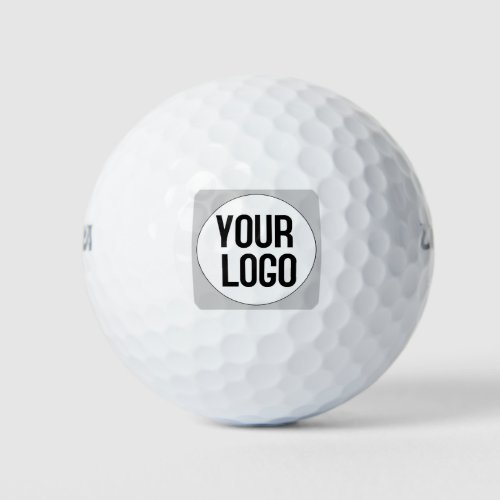 Personalized logo design template on golf balls