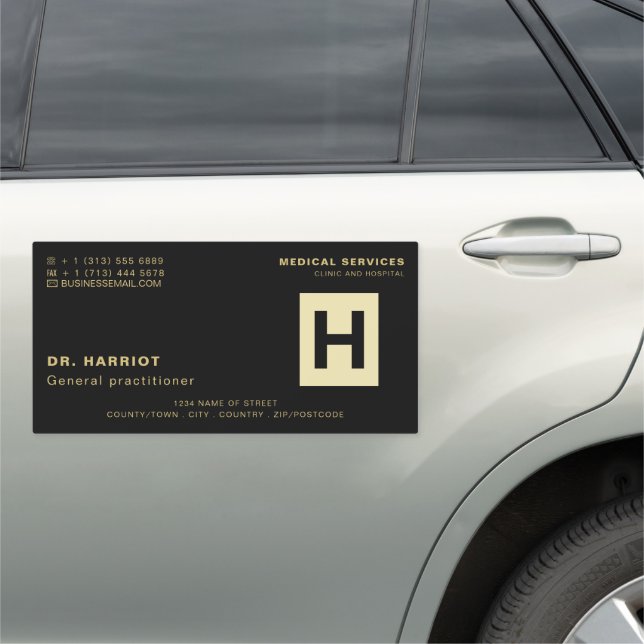 Personalized Logo, General practitioner, Nurse Car Magnet (In Situ)